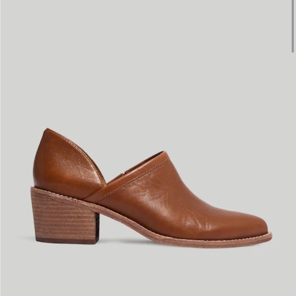 Madewell The Brady Brown Leather Pointed Toe Lowcut Booties 9.5 Classic Boho - Picture 15 of 16